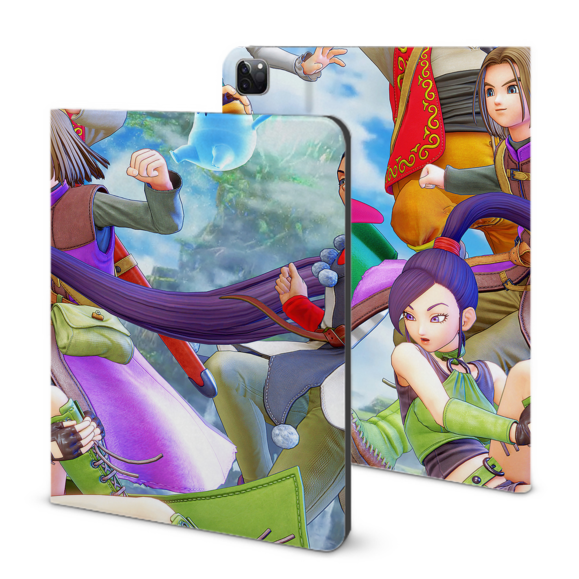 （画像用） ドラゴンクエスト Doragon Kuesuto Dragon Quest IPad ケース ブック型 PUレザー TPU 耐衝撃 軽量 薄型 ペン収納なし 全面保護 IPad 各モデル対応